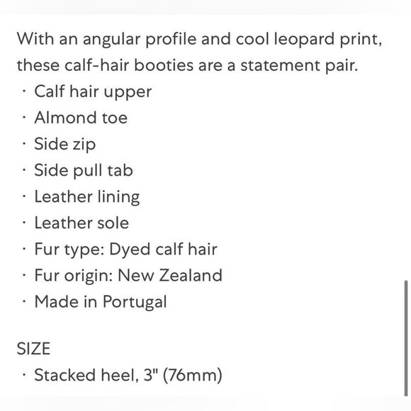 All Saints Rolene hair calf animal print zippered cowboy bootie 36 - Picture 12 of 13